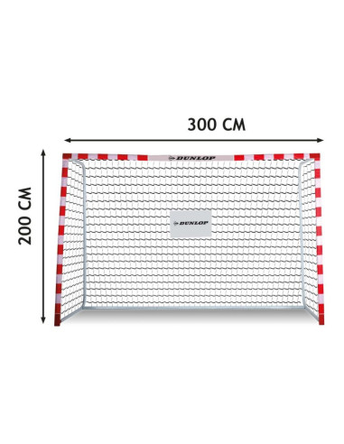 Bramka do piłki nożnej z siatką 300x200x110 cm allround dunlop - 0666