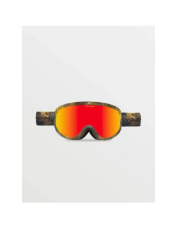 Gogle narciarskie damskie/męskie volcom footprints snowboardowe zimowe czerwone (vg0622303) 2