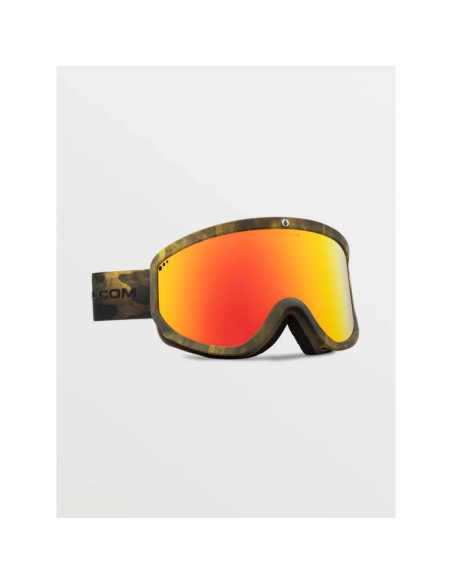 Gogle narciarskie damskie/męskie volcom footprints snowboardowe zimowe czerwone (vg0622303)