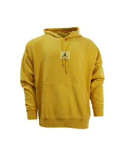 Bluza z kapturem air jordan essentials statement fleece washed pullover hoodie yellow ochre - fb7290-752