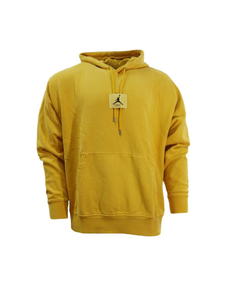 Bluza z kapturem air jordan essentials statement fleece washed pullover hoodie yellow ochre - fb7290-752