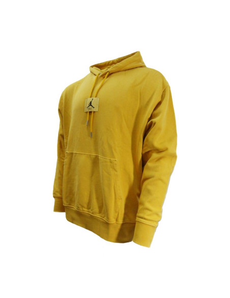 Bluza z kapturem air jordan essentials statement fleece washed pullover hoodie yellow ochre - fb7290-752