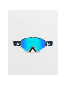 Gogle snowboardowe damskie/męskie volcom yae lagoon tie dye/blue chrome ochrona uv niebieskie (vg0722110) 2