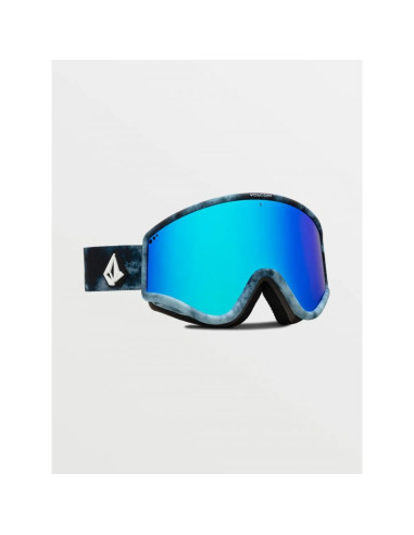 Gogle snowboardowe damskie/męskie volcom yae lagoon tie dye/blue chrome ochrona uv niebieskie (vg0722110)