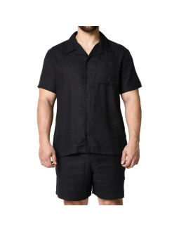Koszula plażowa boss vida_shirt nero (50540154-001)