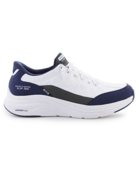 Skechers slip-ins: contour foam - cozy fit 232619-wnv white/navy