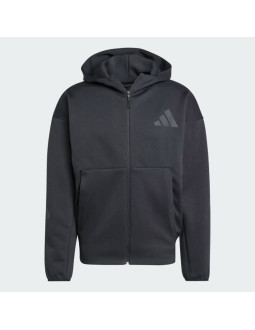 Bluza męska z kapturem new adidas z.n.e. full-zip hooded czarna - je7538