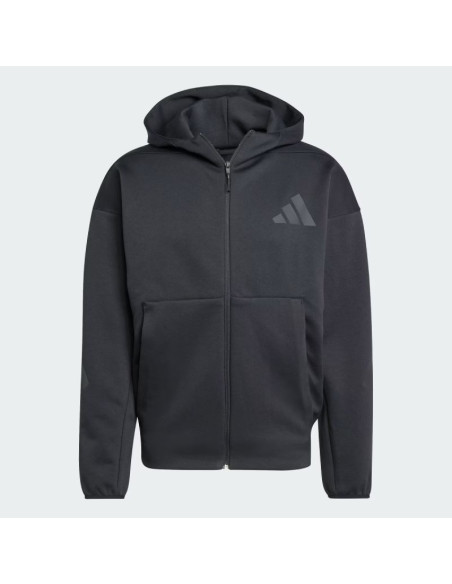 Bluza męska z kapturem new adidas z.n.e. full-zip hooded czarna - je7538