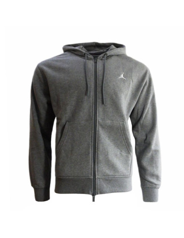 Męska bluza z kapturem air jordan brooklyn fleece jumpman szara - fv7289-091