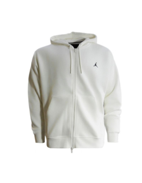 Bluza z kapturem air jordan brooklyn fleece jumpman full-zip hoodie biała - fv7289-133