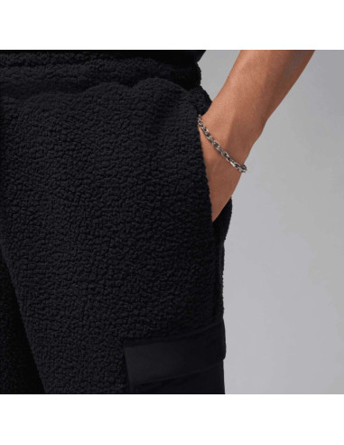 Spodnie męskie air jordan flight sherpa pants czarne - fv7450-010