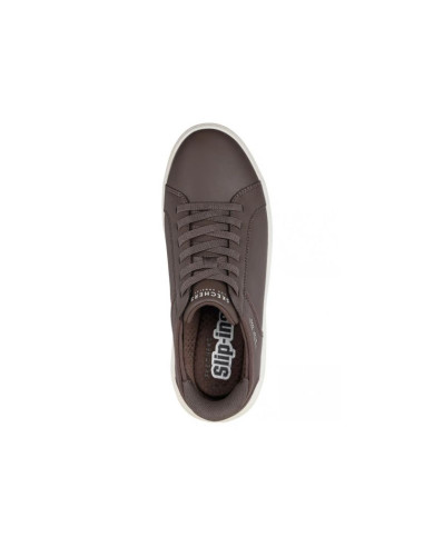 Skechers slip-ins court break-double vented 183177-choc chocolate
