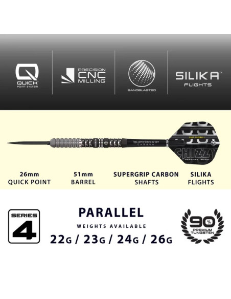 Rzutki harrows chizzy series 4 90% steeltip