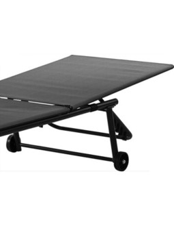 Leżak ogrodowy wypoczynkowy 185x57x31cm szary 2