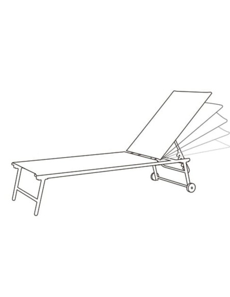 Leżak ogrodowy wypoczynkowy 185x57x31cm szary