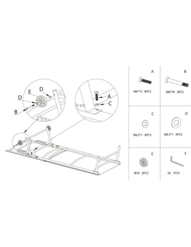 Leżak ogrodowy wypoczynkowy 185x57x31cm szary