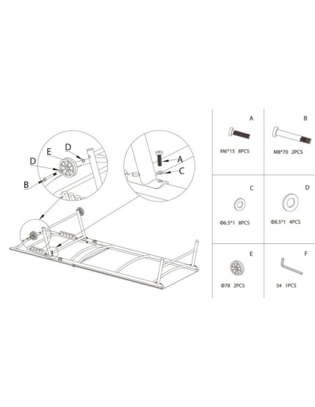Leżak ogrodowy wypoczynkowy 185x57x31cm szary