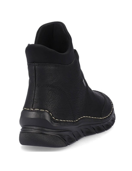 Botki damskie ocieplane czarne rieker 55069-00