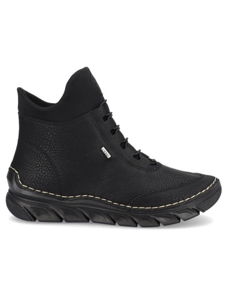 Botki damskie ocieplane czarne rieker 55069-00