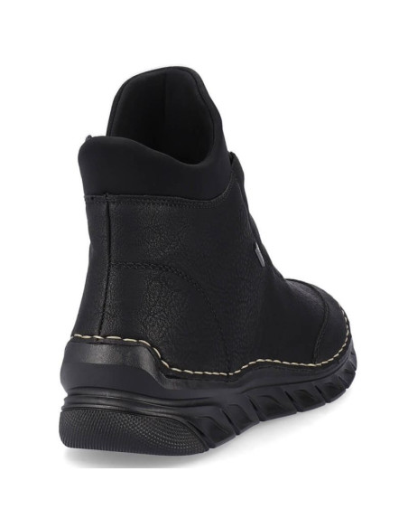 Botki damskie ocieplane czarne rieker 55069-00