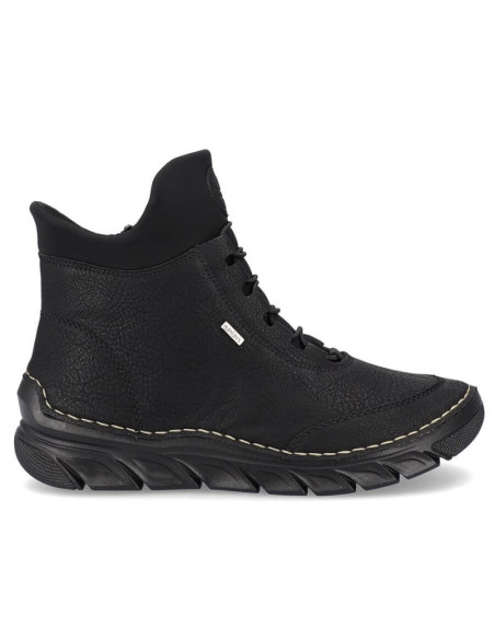 Botki damskie ocieplane czarne rieker 55069-00