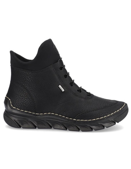Botki damskie ocieplane czarne rieker 55069-00