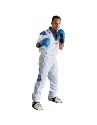 Strój do kickboxingu top ten star collection biało-niebieski