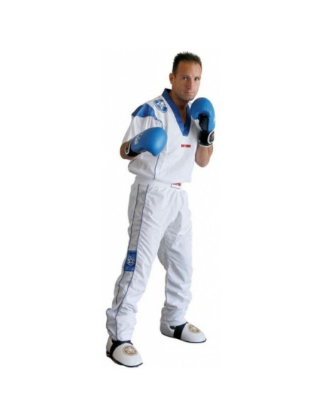 Strój do kickboxingu top ten star collection biało-niebieski