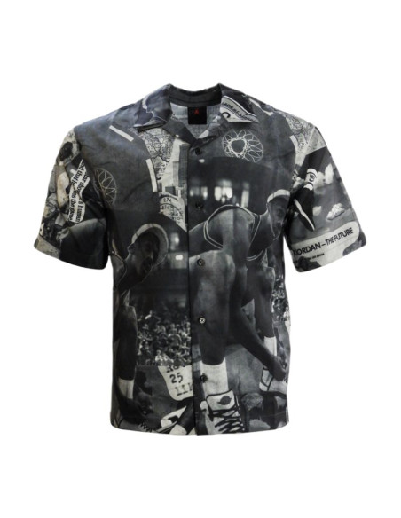 Koszulka koszula z krótkim rękawem elegancka męska air jordan essentials printed camp top - fv7311-133