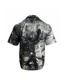 Koszulka koszula z krótkim rękawem elegancka męska air jordan essentials printed camp top - fv7311-133 2