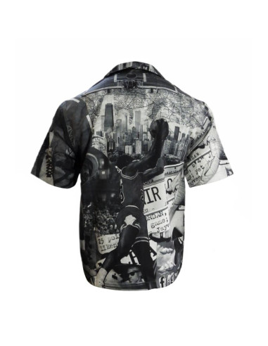 Koszulka koszula z krótkim rękawem elegancka męska air jordan essentials printed camp top - fv7311-133