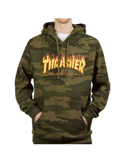 Bluza z kapturem thrasher flame logo hoodie camo - 144735