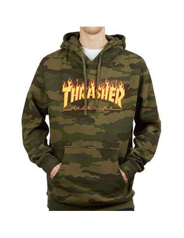 Bluza z kapturem thrasher flame logo hoodie camo - 144735