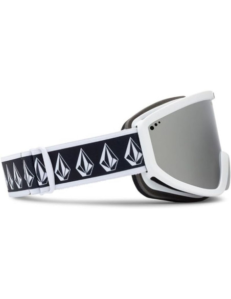 Gogle snowboardowe volcom footprints white rerun/silver chrome lustra srebne  (vg0622316)