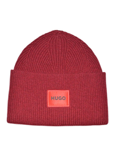 Czapka zimowa wełniana hugo boss beanie czerwona - 50496011-604