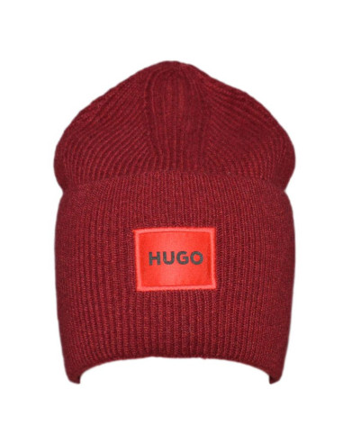 Czapka zimowa wełniana hugo boss beanie czerwona - 50496011-604