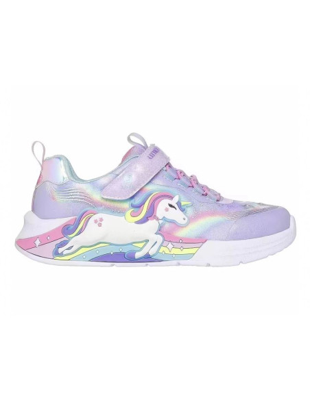 Skechers s lights - unicorn chaser 302298l-lvmt lavender/multi