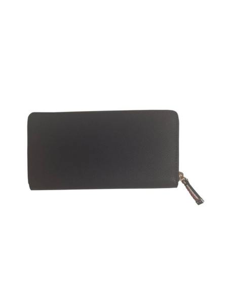 Portfel damski tommy hilfiger saffiano large czarny - aw0aw08507-cjm