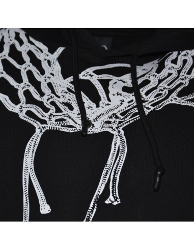 Bluza koszykarska z kapturem basketball k1x net hoody black   - kxm241-013-1