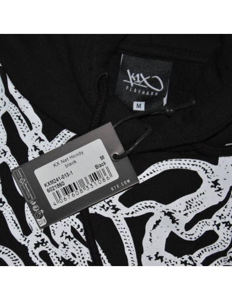 Bluza koszykarska z kapturem basketball k1x net hoody black   - kxm241-013-1