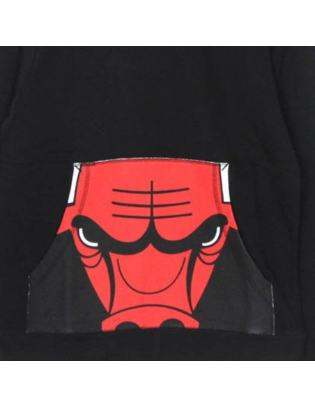 Bluza z kapturem mitchell & ness nba cropped logo chicago bulls czarna