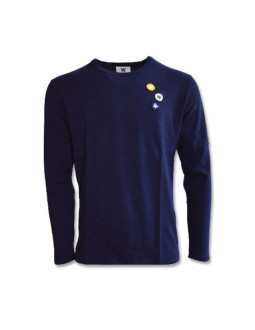 Bluza męska longsleeve wood wood mel patches- 10235402-2323-navy