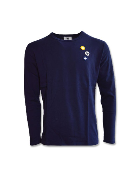 Bluza męska longsleeve wood wood mel patches- 10235402-2323-navy