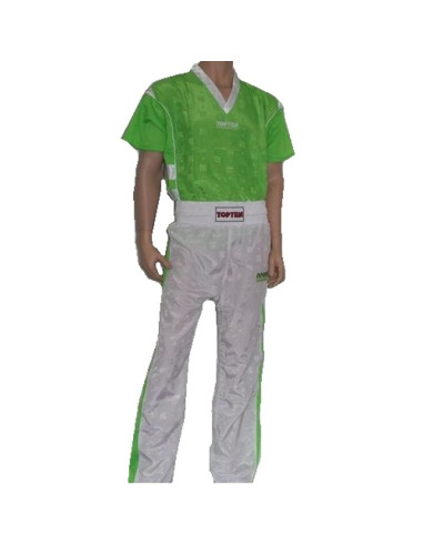 Strój do kickboxingu top ten neon zielono-biały