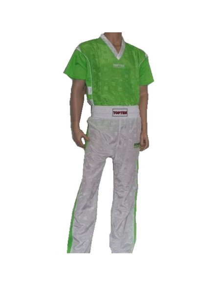 Strój do kickboxingu top ten neon zielono-biały