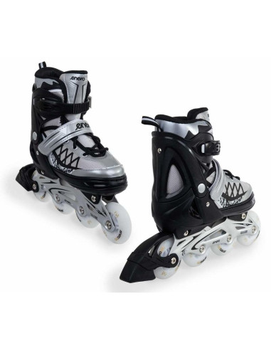 Łyżworolki-wrotki-łyżwy 4w1 enero pro led 38-41 szare