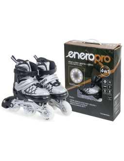 Łyżworolki-wrotki-łyżwy 4w1 enero pro led 26-29 szare