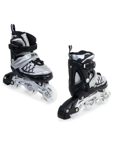 Łyżworolki-wrotki-łyżwy 4w1 enero pro led 26-29 szare