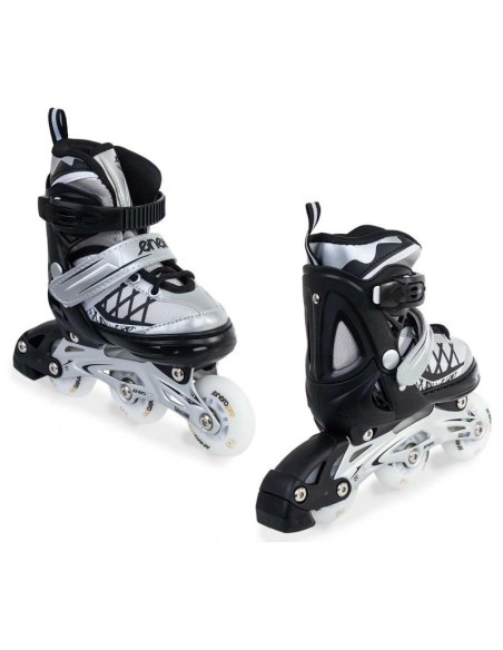Łyżworolki-wrotki-łyżwy 4w1 enero pro led 26-29 szare