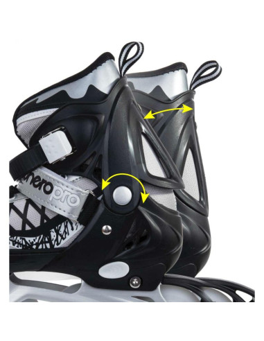 Łyżworolki-wrotki-łyżwy 4w1 enero pro led 26-29 szare